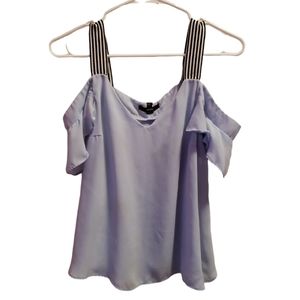 Forever 21 Womens Blouse Summer Ladies Blue Pinstripe